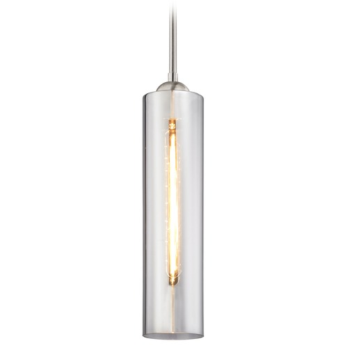 Design Classics Lighting Smoke Glass Mini-Pendant Satin Nickel 581-09 GL1652C
