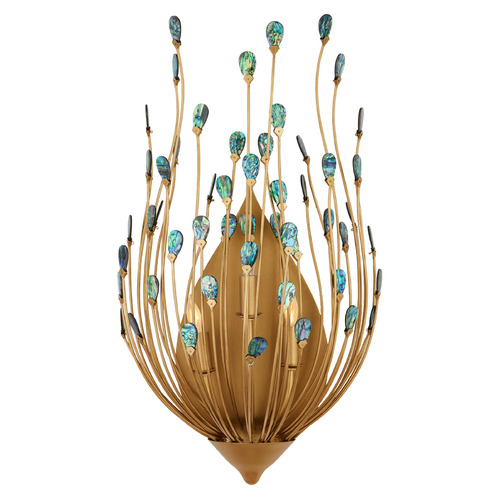 Currey and Company Lighting Currey and Company Delphos Gold / Natural Sconce 5000-0247