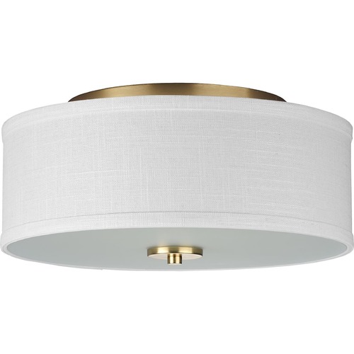 Progress Lighting Inspire 13-Inch Flush Mount in Satin Brass by Progress Lighting P350130-012