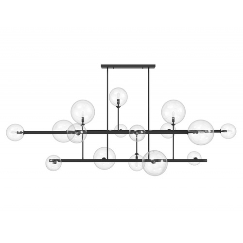 Avenue Lighting Delilah 84-Inch Linear Chandelier in Black by Avenue Lighting HF4216-BK