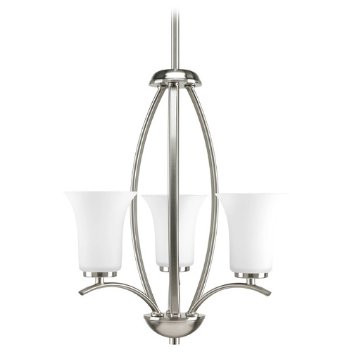 Progress Lighting Joy 14.63-Inch Chandelier in Brushed Nickel by Progress Lighting P3587-09
