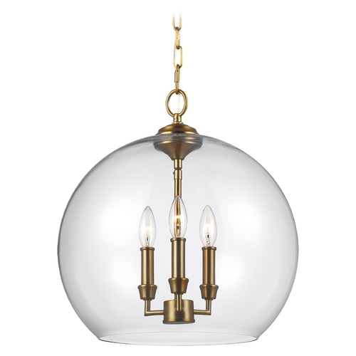 Visual Comfort Studio Collection Lawler Burnished Brass Pendant by Visual Comfort Studio F3155/3BBS