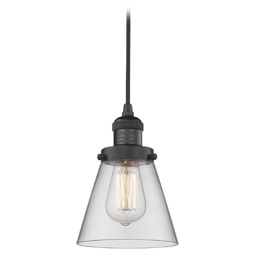 Innovations Lighting Small Cone Matte Black Mini Pendant by Innovations Lighting 201C-BK-G62