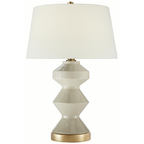 Visual Comfort Signature Collection Visual Comfort Signature Collection Weller Coconut Porcelain Table Lamp with Empire Shade CHA8666ICO-L