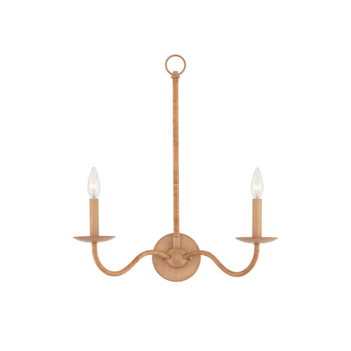 Currey and Company Lighting Saxon 2-Light Wall Sconce in Saddle Tan by Currey & Company 5000-0266
