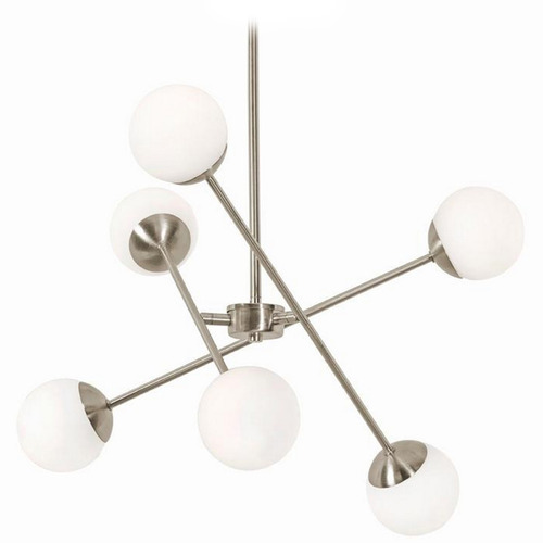 AFX Lighting Afx Lighting Pearl Satin Nickel LED Pendant Light with Globe Shade PRLP24L30D1SN