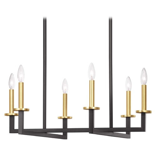 Progress Lighting Blakely Graphite 6-Light Chandelier by Progress Lighting P400113-143