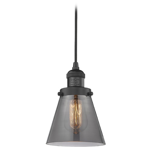 Innovations Lighting Small Cone Matte Black Mini Pendant by Innovations Lighting 201C-BK-G63