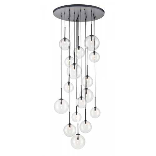 Avenue Lighting Delilah 16-Light Pendant in Black by Avenue Lighting HF4266-BK