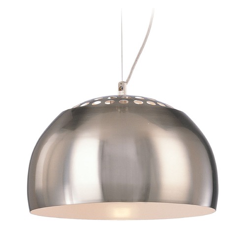 George Kovacs Lighting George Kovacs Brushed Nickel Pendant Light with Bowl / Dome Shade P861-084