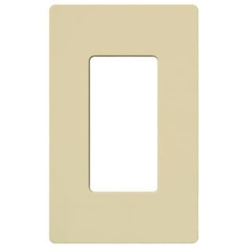 Lutron Dimmer Controls Designer Style 1-Gang Wall Plate in Ivory CW-1-IV