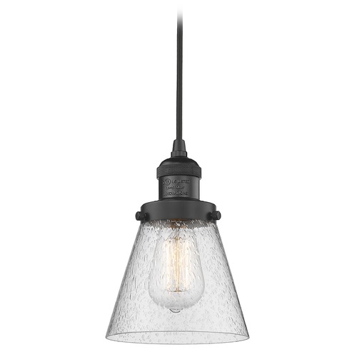 Innovations Lighting Small Cone Matte Black Mini Pendant by Innovations Lighting 201C-BK-G64