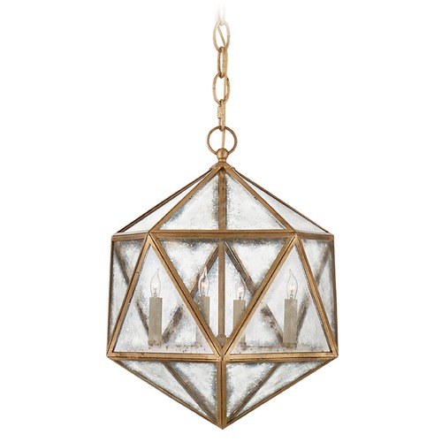Visual Comfort Signature Collection E.F. Chapman Zeno Lantern in Gilded Iron by Visual Comfort Signature CHC5201GIAM