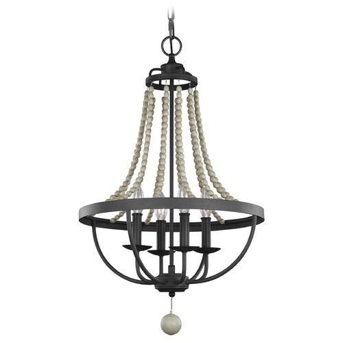 Visual Comfort Studio Collection Nori Dark Weathered Zinc & Driftwood Grey Chandelier by Visual Comfort Studio F3187/4DWZ/DWG