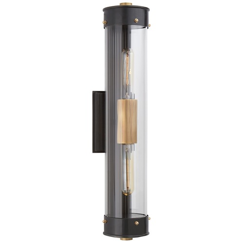 Visual Comfort Signature Collection Thomas OBrien Marais Bath Sconce in Bronze & Brass by Visual Comfort Signature TOB2318BZHABCG