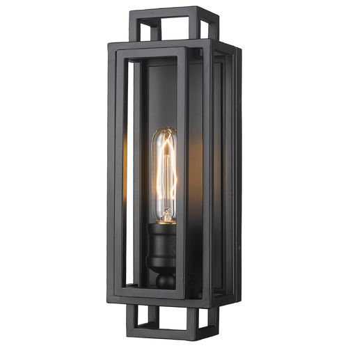 Z-Lite Titania Matte Black Sconce by Z-Lite 454-1S-MB