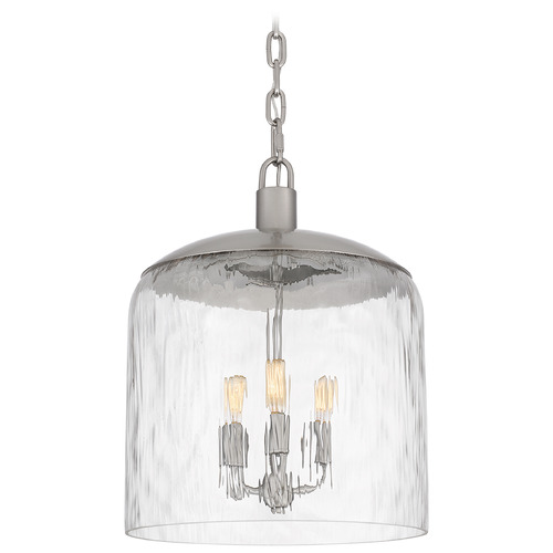 Quoizel Lighting Quoizel Lighting Quoizel Pendant Brushed Nickel Pendant Light with Bowl / Dome Shade QP6205BN