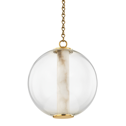 Corbett Lighting Pietra 16-Inch Globe Pendant in Vintage Brass by Corbett Lighting 432-16-VB