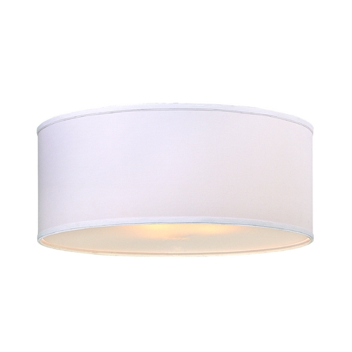 Design Classics Lighting 22-Inch White Linen Drum Shade for Milo Collection by Design Classics SH7517DIF