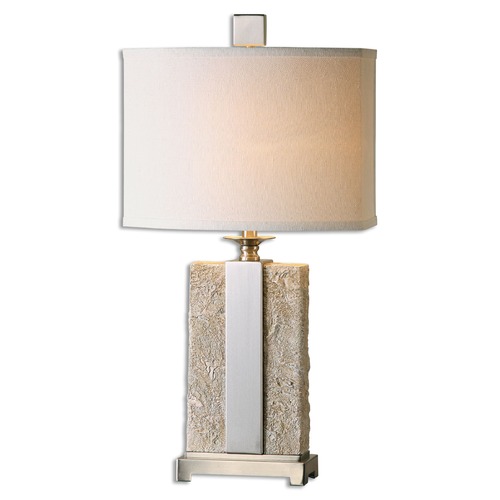 Uttermost Lighting Bonea Stone Ivory Table Lamp by Uttermost Lighting 26508-1