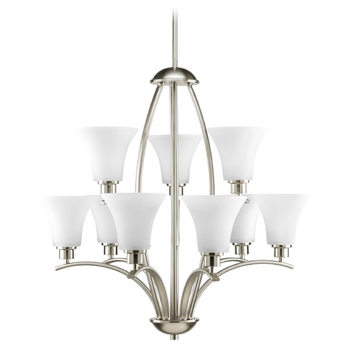 Progress Lighting Joy 28-Inch Chandelier in Brushed Nickel by Progress Lighting P4492-09