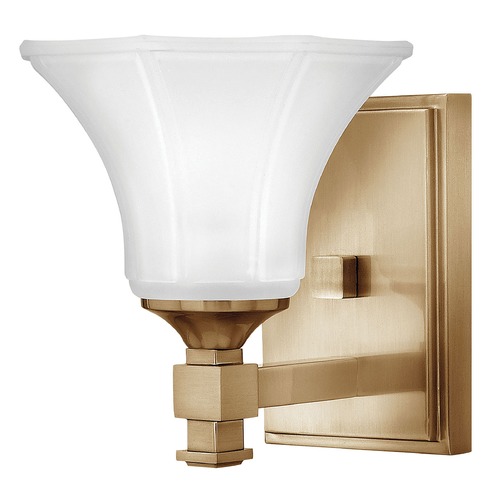 Hinkley Sconce with White Glass in Brushed Caramel by Hinkley Lighting 5850BC