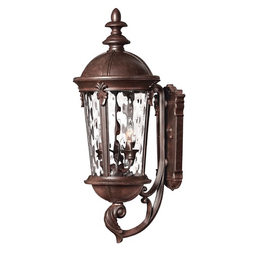 Hinkley Outdoor Wall Light with Clear Glass in River Rock by Hinkley Lighting 1894RK