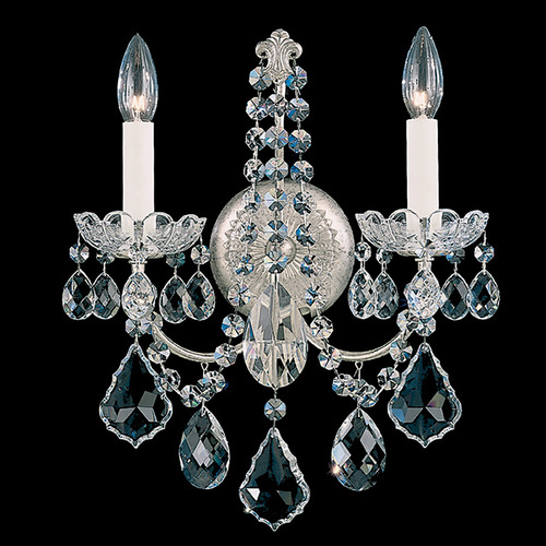 Schonbek Lighting New Orleans Antique Silver Sconce by Schonbek Lighting 3651-48H