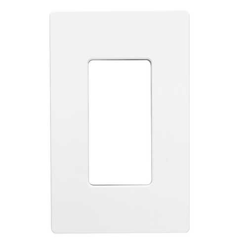 Lutron Dimmer Controls Designer Style 1-Gang Wall Plate in White CW-1-WH