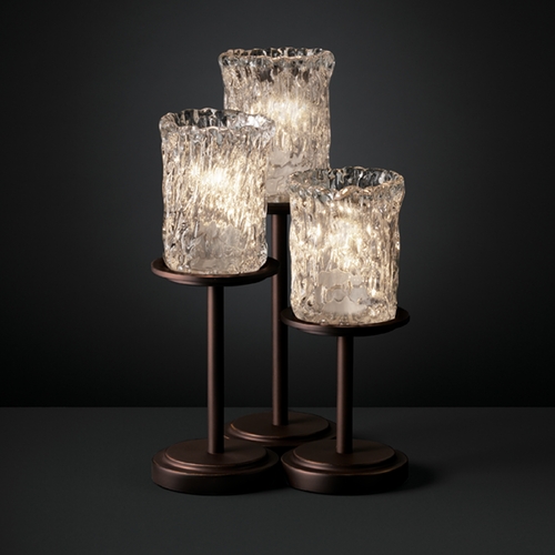 Justice Design Group Veneto Luce Collection Dark Bronze Table Lamp by Justice Design Group GLA-8797-16-CLRT-DBRZ