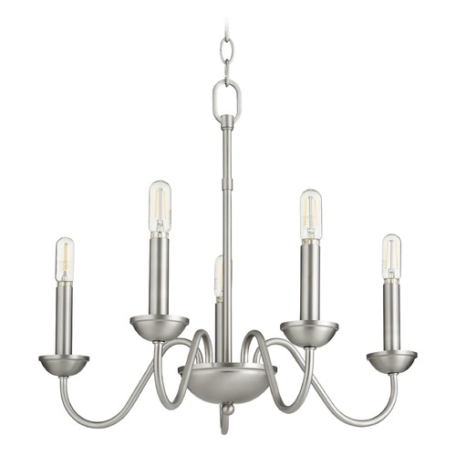 Quorum Lighting Satin Nickel Chandelier by Quorum Lighting 6040-5-65