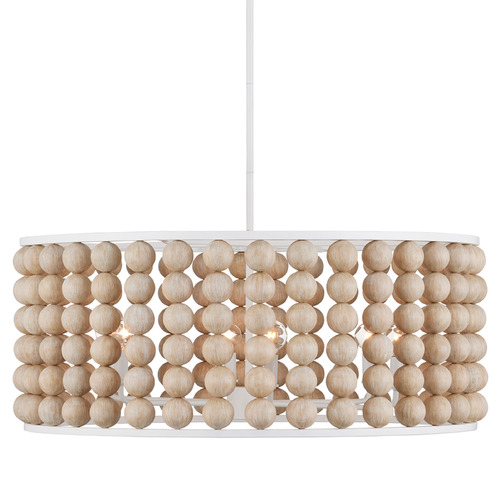 Currey and Company Lighting Currey and Company Holcroft Sandstone / Sugar White Pendant Light 9000-1139
