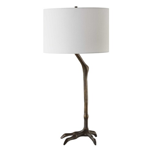 Uttermost Lighting The Uttermost Company Perch Antique Bronze Table Lamp with Drum Shade 30420-1