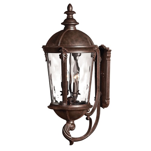 Hinkley Outdoor Wall Light with Clear Glass in River Rock by Hinkley Lighting 1895RK