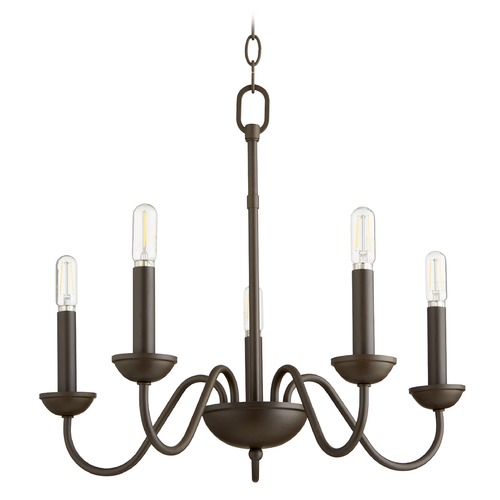 Quorum Lighting Oiled Bronze Chandelier by Quorum Lighting 6040-5-86