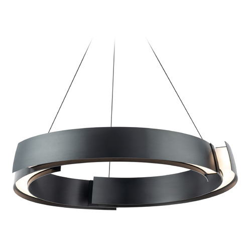 Modern Forms by WAC Lighting Battlestar Black LED Pendant by Modern Forms PD-34228-BK