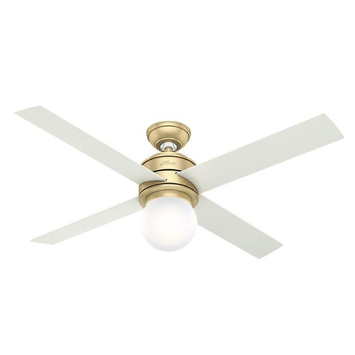Hunter Fan Company Hepburn 52-Inch LED Fan in Modern Brass by Hunter Fan Company 59320