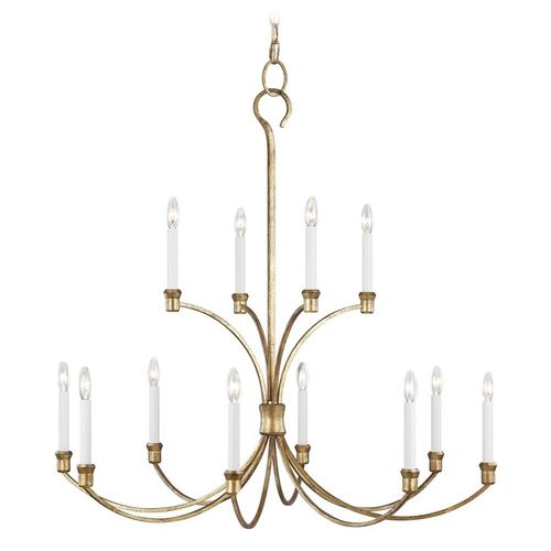 Visual Comfort Studio Collection Chapman & Meyers Westerly 40-Inch Antique Gild Chandelier by Visual Comfort Studio CC10712ADB