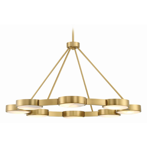 Crystorama Lighting Crystorama Lighting Orson Modern Gold Chandelier ORS-738-MG-ST