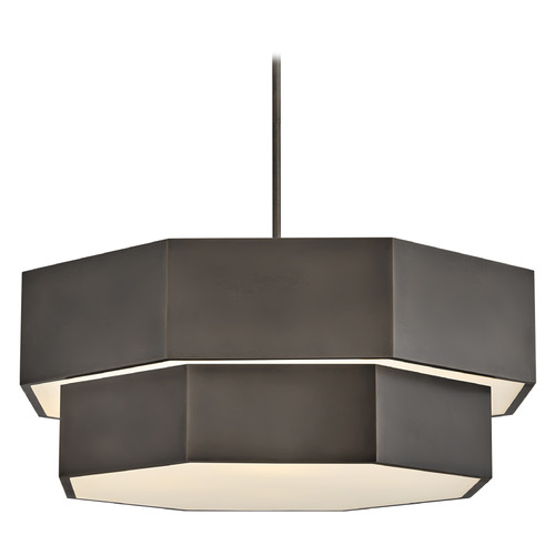 Hinkley Hinkley Facet Black Oxide LED Pendant Light with Octagon Shade 46995BX