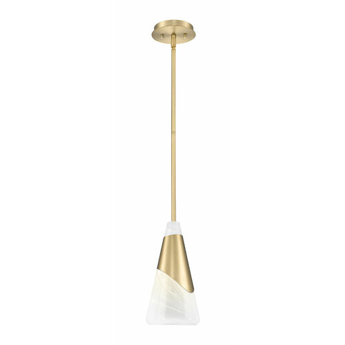 Z-Lite Z-Lite Aimie Modern Gold Mini-Pendant Light with Conical Shade 828P7-ROD-MGLD