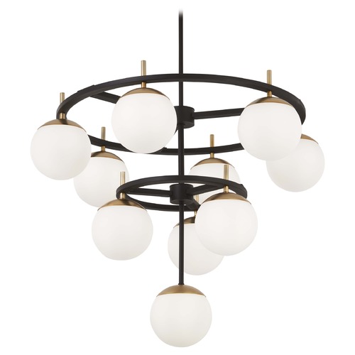 George Kovacs Lighting Alluria 10-Light Chandelier in Weathered Black & Autumn Gold by George Kovacs P1358-618