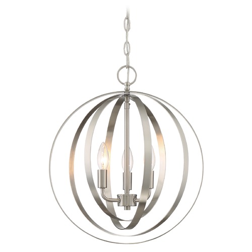 Satco Lighting Pendleton Brushed Nickel Pendant by Satco Lighting 60/7047