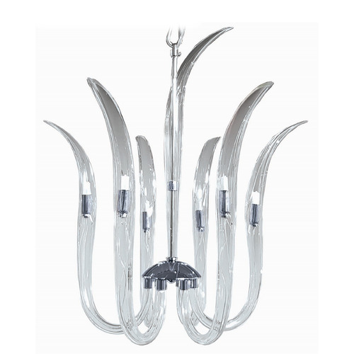 Metropolitan Lighting Cisne 6-Light Pendant in Polished Nickel by Metropolitan Lighting N9906