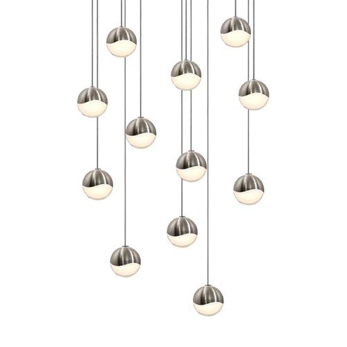 Sonneman Lighting Grapes Satin Nickel 12-Light LED Multi-Light Pendant by Sonneman Lighting 2917.13-SML