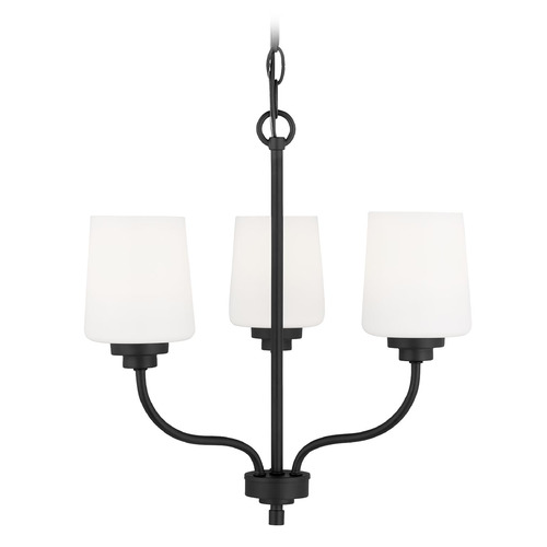 Generation Lighting Windom 18-Inch Midnight Black Chandelier by Generation Lighting 3102803-112