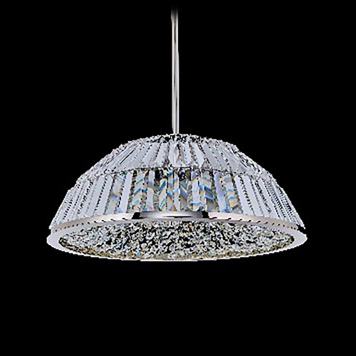 Allegri Lighting Allegri Crystal Doma Polished Nickel LED Pendant Light with Bowl / Dome Shade 038655-046-FR001