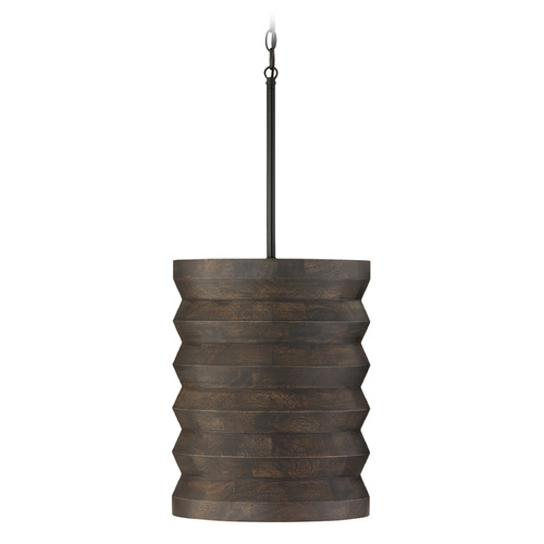 Capital Lighting Dunn Pendant in Espresso Stain & Black by Capital Lighting 354011EB