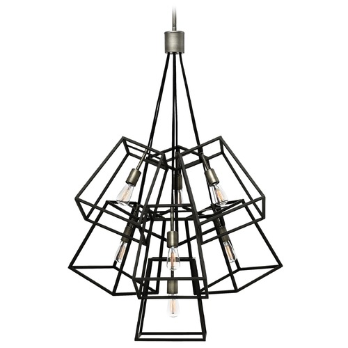 Hinkley Fulton 27.75-Inch Aged Zinc Cluster Pendant by Hinkley Lighting 3357DZ