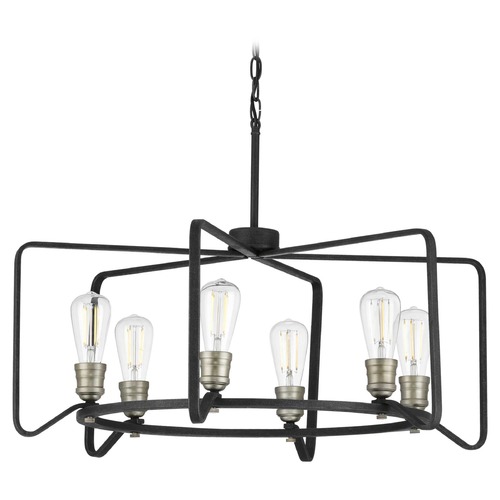 Progress Lighting Foster Gilded Iron 6-Light Chandelier by Progress Lighting P400154-071